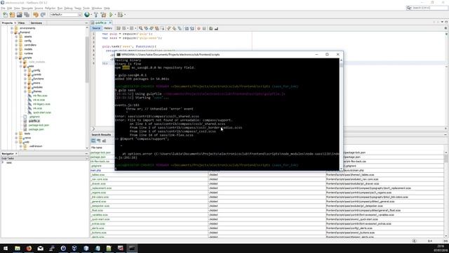 Building SASS with Gulp in Windows 10 смотреть онлайн