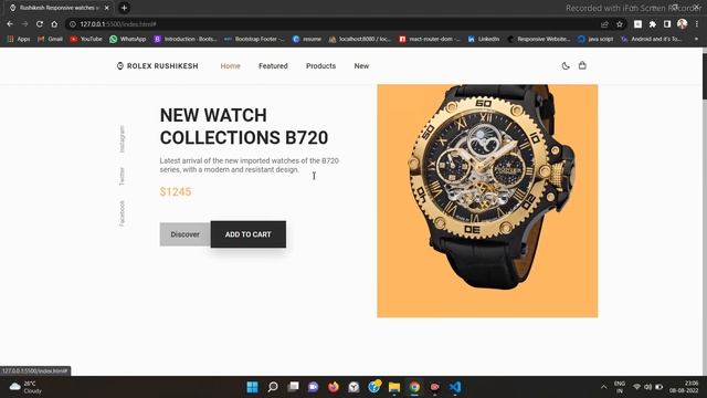1AW Rolax Watch Responsive Website Pure HTML CSS SASS JavaScript jQuary with Animations and Effects смотреть онлайн