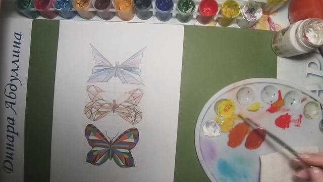 Рисование бабочки. Нюанс и контраст смотреть онлайн