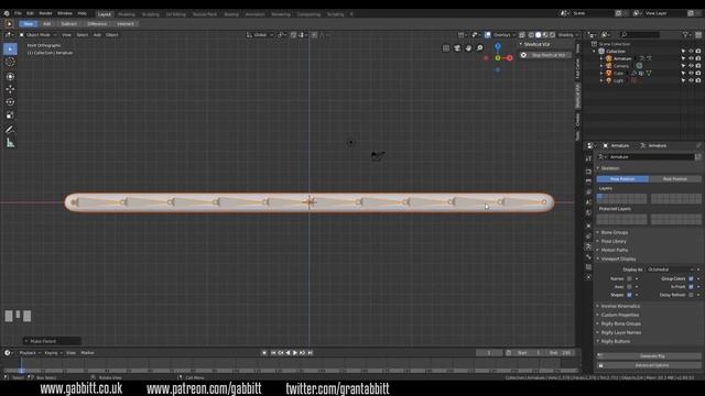 Кости и арматуры | Основы анимации в Blender 2.8, ч.3 смотреть онлайн