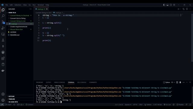 How to Convert String to List | Python смотреть онлайн