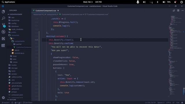 Data Viewer in Laravel and Vuejs with CRUD Search & Pagination Part:10 Delete Data смотреть онлайн