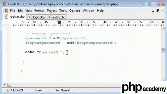 User Registration Tutorial in PHP - Part 4 [English] смотреть онлайн