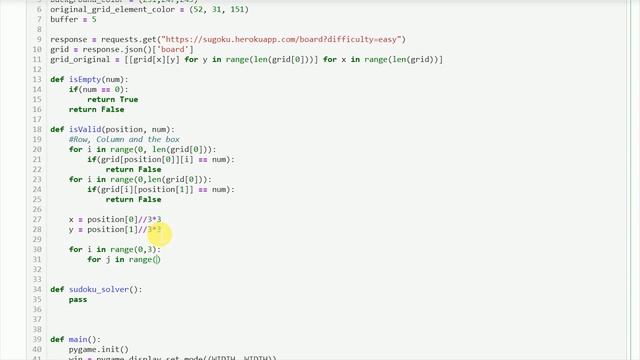 Using python to solve Sudoku | Pygame смотреть онлайн