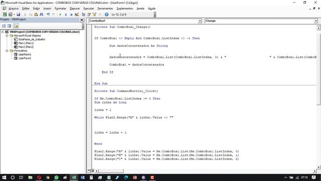 EXCEL VBA 2020 COMBOBOX COM VÁRIAS COLUNAS 2 смотреть онлайн