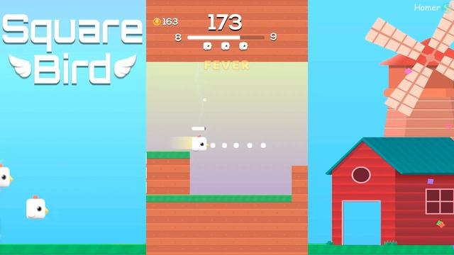 Square Bird - Casual game - Казуальная игра - Let's see - Давай глянем. смотреть онлайн