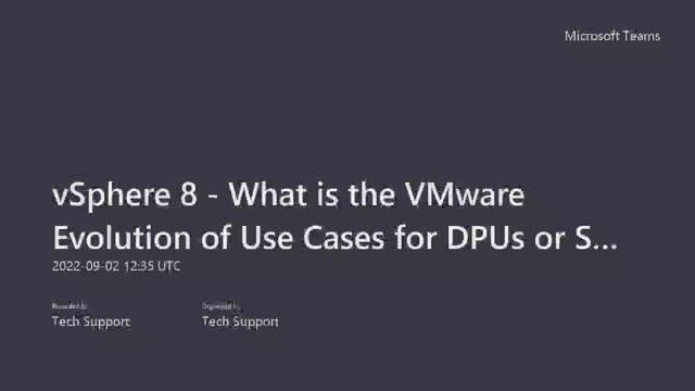 vSphere 8 | What is the VMware Evolution of Use Cases for DPUs or Smart NICs? | CPU vs. GPU vs. DPU смотреть онлайн