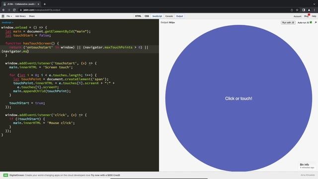 Detect touch screens with JavaScript смотреть онлайн