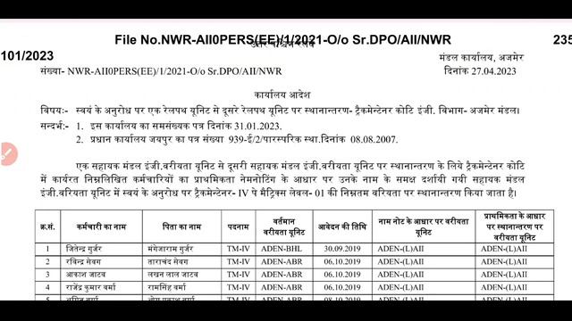 Railway Own Request Transfer Clear हुआ। Transfer Priority List कैसे बनती है? смотреть онлайн