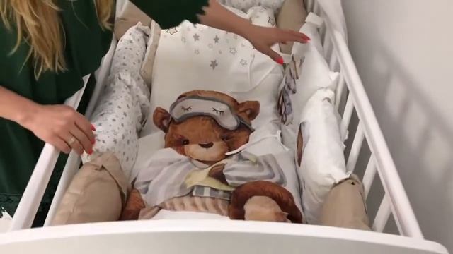 Кроватка с комодом и бельё Топотушки Пижамная вечеринка смотреть онлайн
