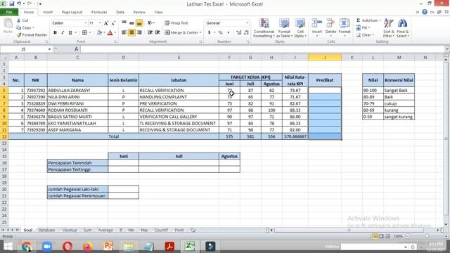 Test Excel wawancara admin | test excel untuk kerja смотреть онлайн
