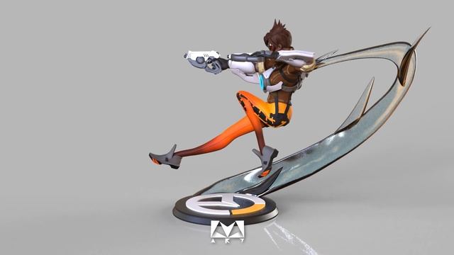 TRACER OVERWATCH turn figure preview FAN ART смотреть онлайн