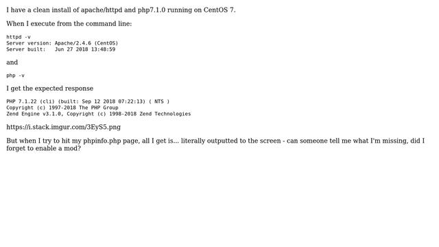 CentOS 7 + PHP7 php not rendering in browser смотреть онлайн
