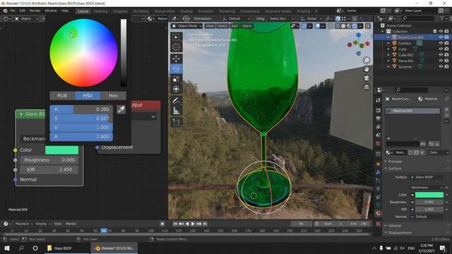 Blender 2.93 | Glass BSDF node | Basics смотреть онлайн