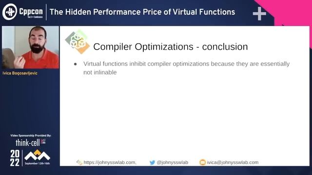The Hidden Performance Price of C++ Virtual Functions - Ivica Bogosavljevic - CppCon 2022 смотреть онлайн