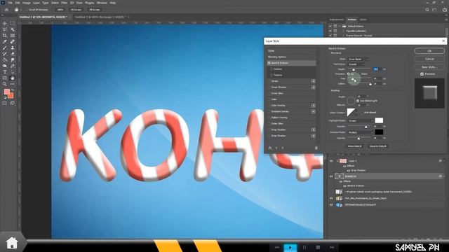 Конфетный текст в фотошопе | Текст в стиле конфеты в фотошопе смотреть онлайн