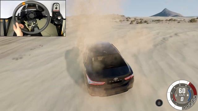 Driving on UBER Toyota Camry Until it Brakes - BeamNG.drive | Steering Wheel Gameplay смотреть онлайн