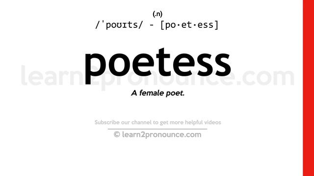 Pronunciation of Poetess | Definition of Poetess смотреть онлайн