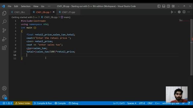Learn C++ with me | cout, cin statements Exa 3 | starting out with C++ early objectives 9 edition. смотреть онлайн