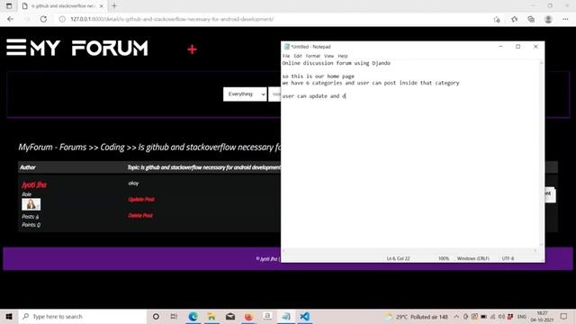 Online Discussion Forum using Django смотреть онлайн