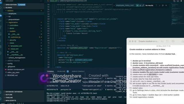 How to Create Custom Module Addons in Odoo Docker Hub смотреть онлайн