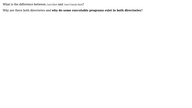 Unix & Linux: Difference between /usr/bin and /usr/local/bin смотреть онлайн