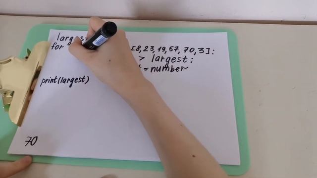 Find the largest value in a list using a loop in Python: example + exercise 8 смотреть онлайн