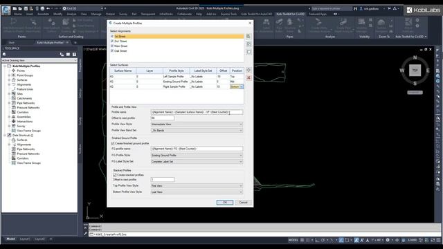 Excitech Toolkit for Civil 3D - Create Multiple Profiles смотреть онлайн