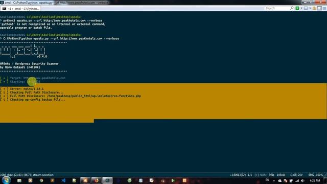 Python [WPSeku - Wordpress Security Scanner] смотреть онлайн