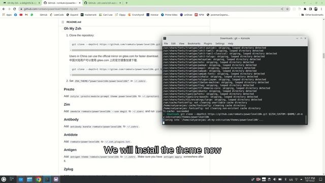 Setting Up ZSH with ohmyzsh and powerlevel10k. смотреть онлайн