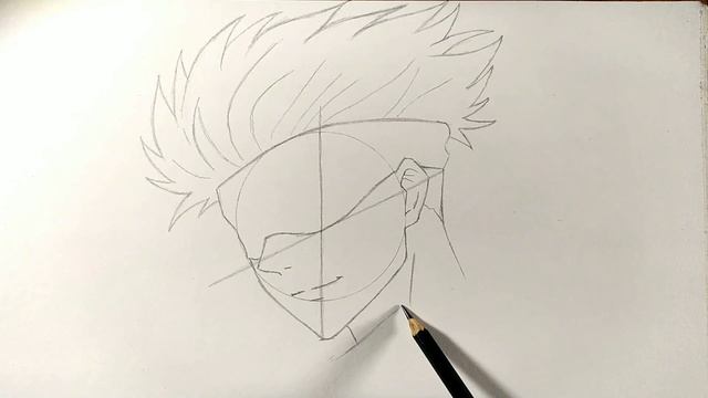 Cara Menggambar Satoru Gojo [Jujutsu Kaisen] | How To Draw Gojo Satoru
