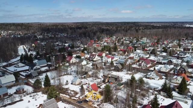 СНТ 50 лет Победы начало апреля 2022 с высоты птичьего полета смотреть онлайн