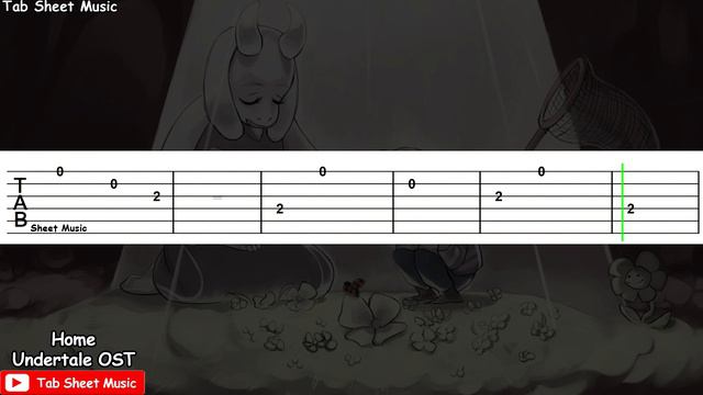 Undertale OST - Home Guitar Tutorial смотреть онлайн