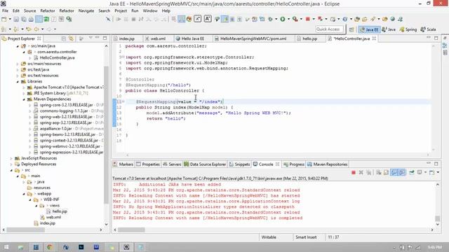 Create Java Spring Web MVC With Maven смотреть онлайн