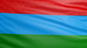 Флаг Республики Карелия. Флаги субъектов РФ. Зацикленное видео. Бесплатный футаж.