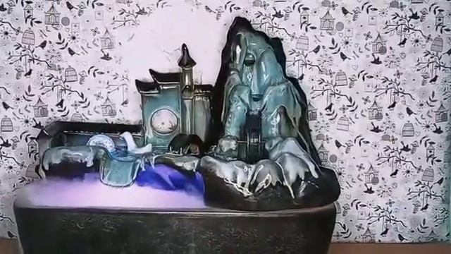 Настольный фонтан "Крепость" 35*39*20 с туманом и подсветкой 10-0266 смотреть онлайн