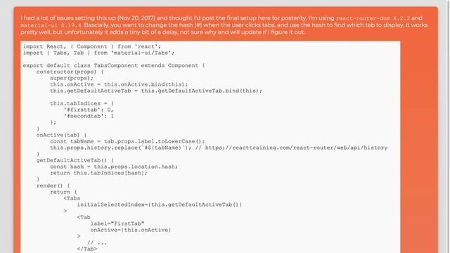 Should I use react-router for a tabs component? смотреть онлайн