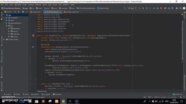 Tutorial Android Studio " Membuat input Phone number dengan Spinner" смотреть онлайн