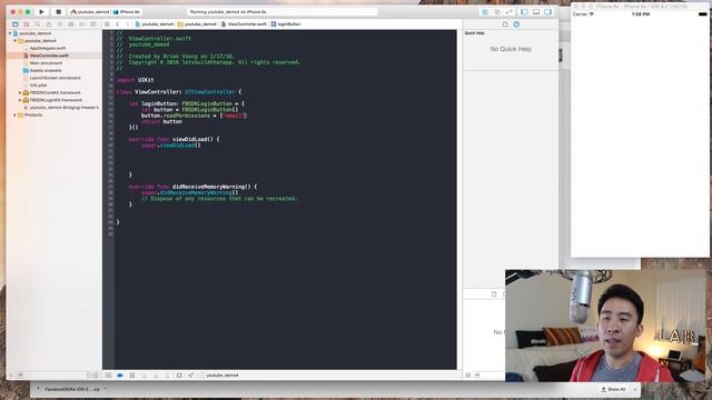 iOS Swift: How to integrate the Facebook Login SDK and getting user's email address смотреть онлайн