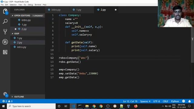 ? Python OOP - Constructor , __init__() | ?Python for beginners | ?Python complete course in Tamil смотреть онлайн