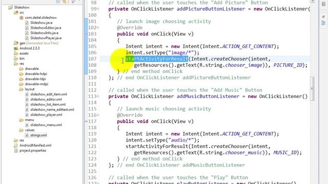 lesson12 24 SlideshowEditor java Event listener for addPicture смотреть онлайн