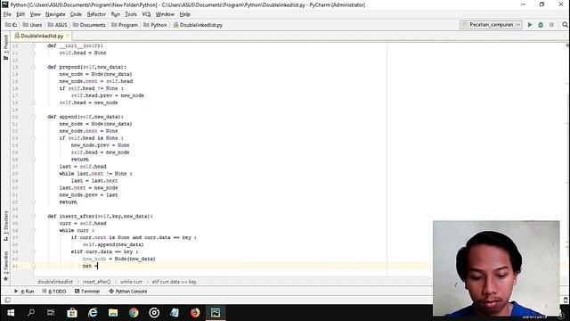 Program sederhana Double linked list menggunakan python смотреть онлайн