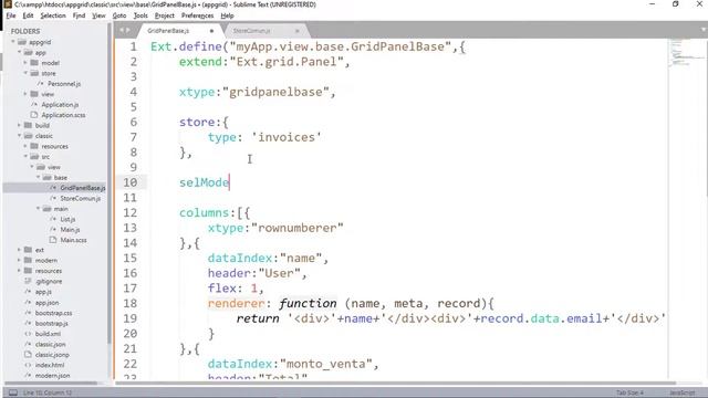 Aplicaciones Web usando Sencha y el GridPanel de ExtJS смотреть онлайн