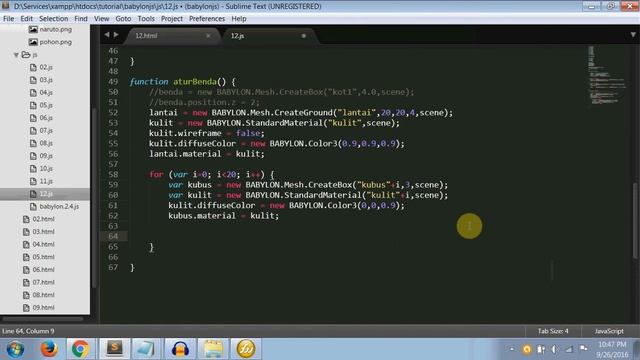 Web 3D dengan BabylonJS (12) efek kabut смотреть онлайн