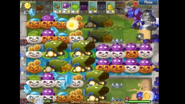 Plants vs Zombies Pak |Survival Endless|Flags 300 to 310 |Gameplay смотреть онлайн