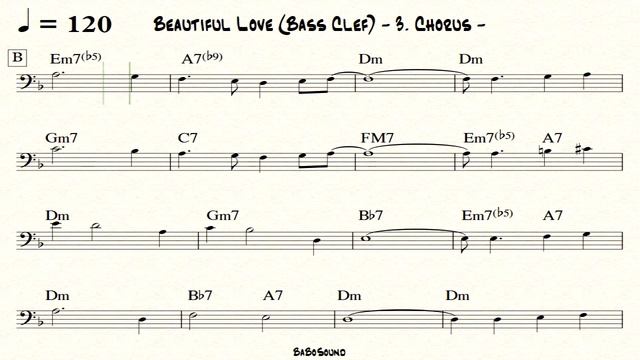 Beautiful Love Melody With Metronome (Bass Clef) смотреть онлайн