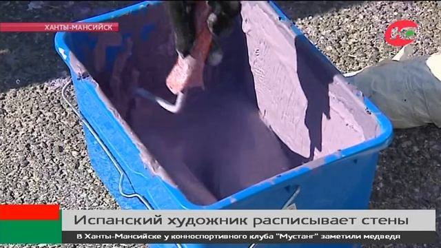 Из Испании в Югру с позитивом: молодой художник расписывает стены в Ханты-Мансийске смотреть онлайн