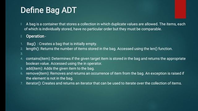 Bags in python смотреть онлайн