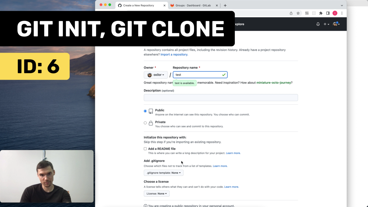 Как создать репозиторий в git (git init, git clone) смотреть онлайн
