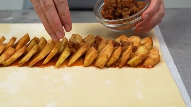 The taste of childhood. Dessert with apples and puff pastry, ready in 5 minutes! смотреть онлайн